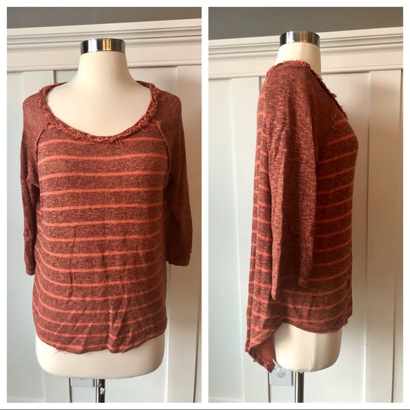 Free People Tops - Free People High Low Striped Top